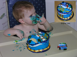 Aidan and his cake
